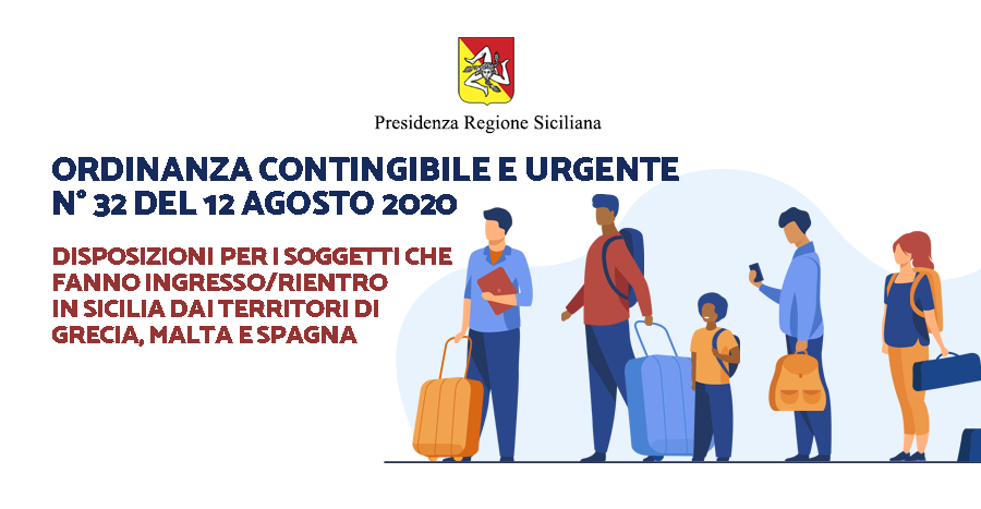 Presidenza della Regione: Ordinanza contingibile e urgente n° 32 del 12 agosto 2020