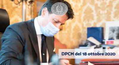 DPCM del 18 ottobre 2020: Misure urgenti di contenimento del contagio sull’intero territorio nazionale
