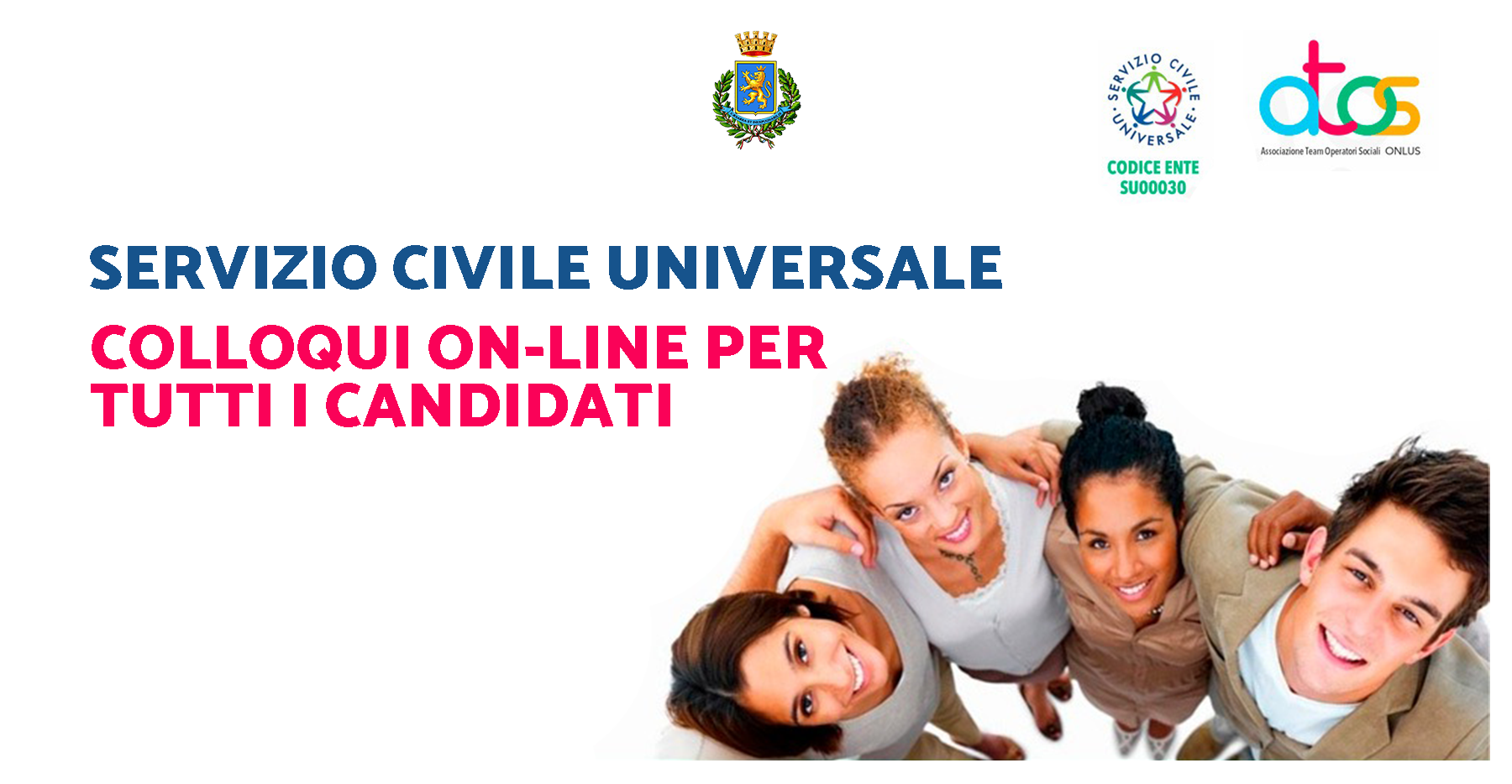 Servizio Civile Universale: Colloqui on-line per tutti i candidati