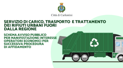 Servizio di carico, trasporto e trattamento dei rifiuti urbani fuori dalla Regione: schema di avviso pubblico per operatori economici