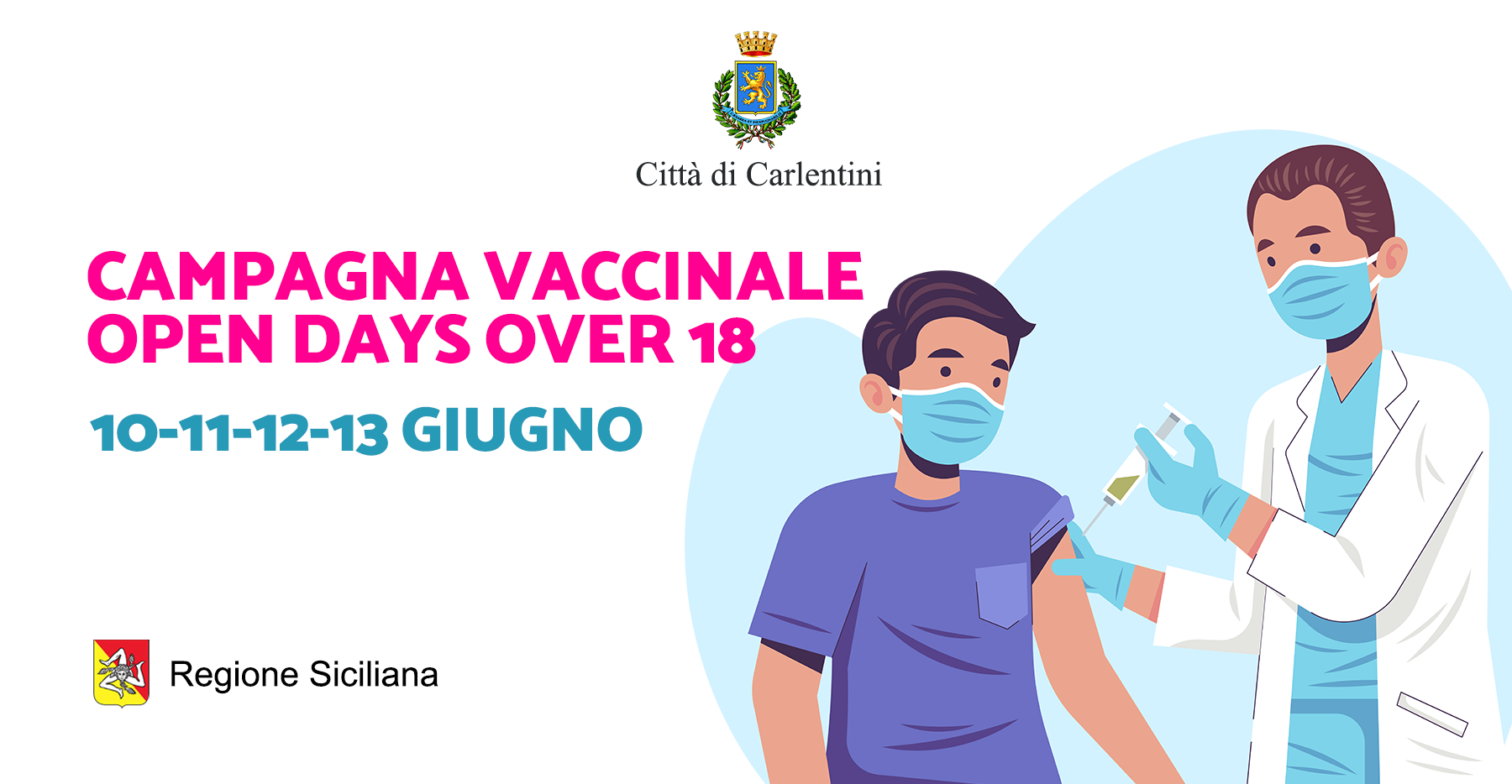 Campagna vaccinale: Open Days Over-18, da giovedì 10 a domenica 13