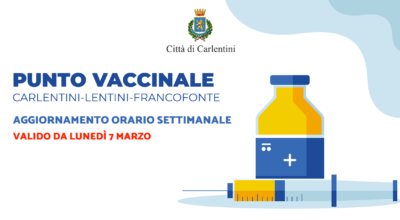 Punto vaccinale Carlentini: orario settimanale