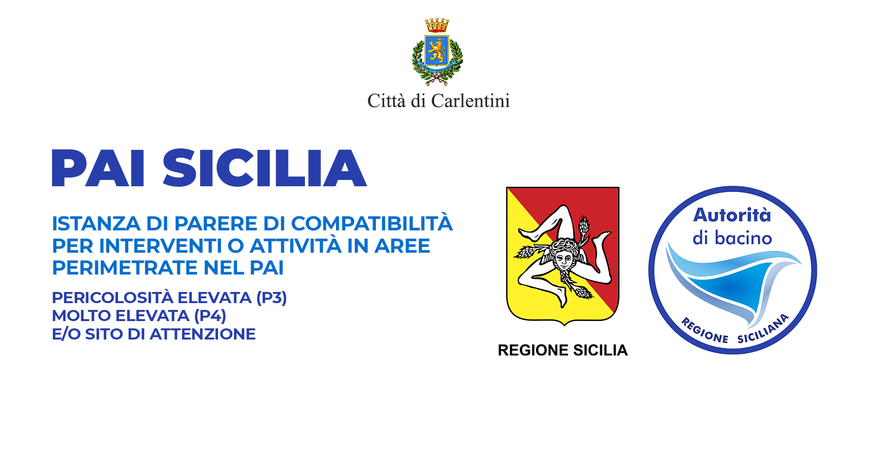 PAI Sicilia: modulistica per istanza di parere di compatibilità per intervento o attività in aree perimetrate nel PAI
