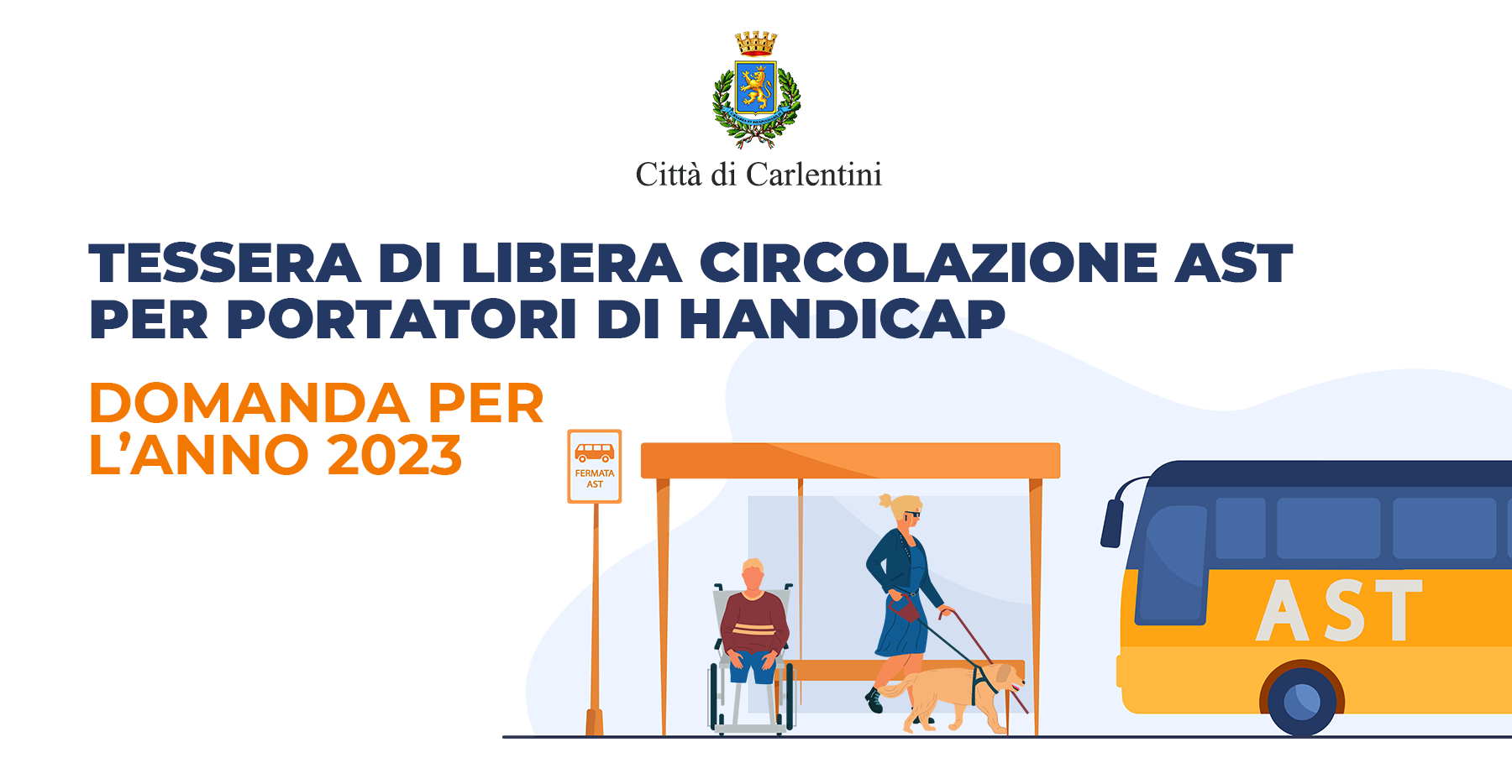 Tessera di libera circolazione A.S.T. per portatori di handicap: domanda entro il 12 novembre 2022.