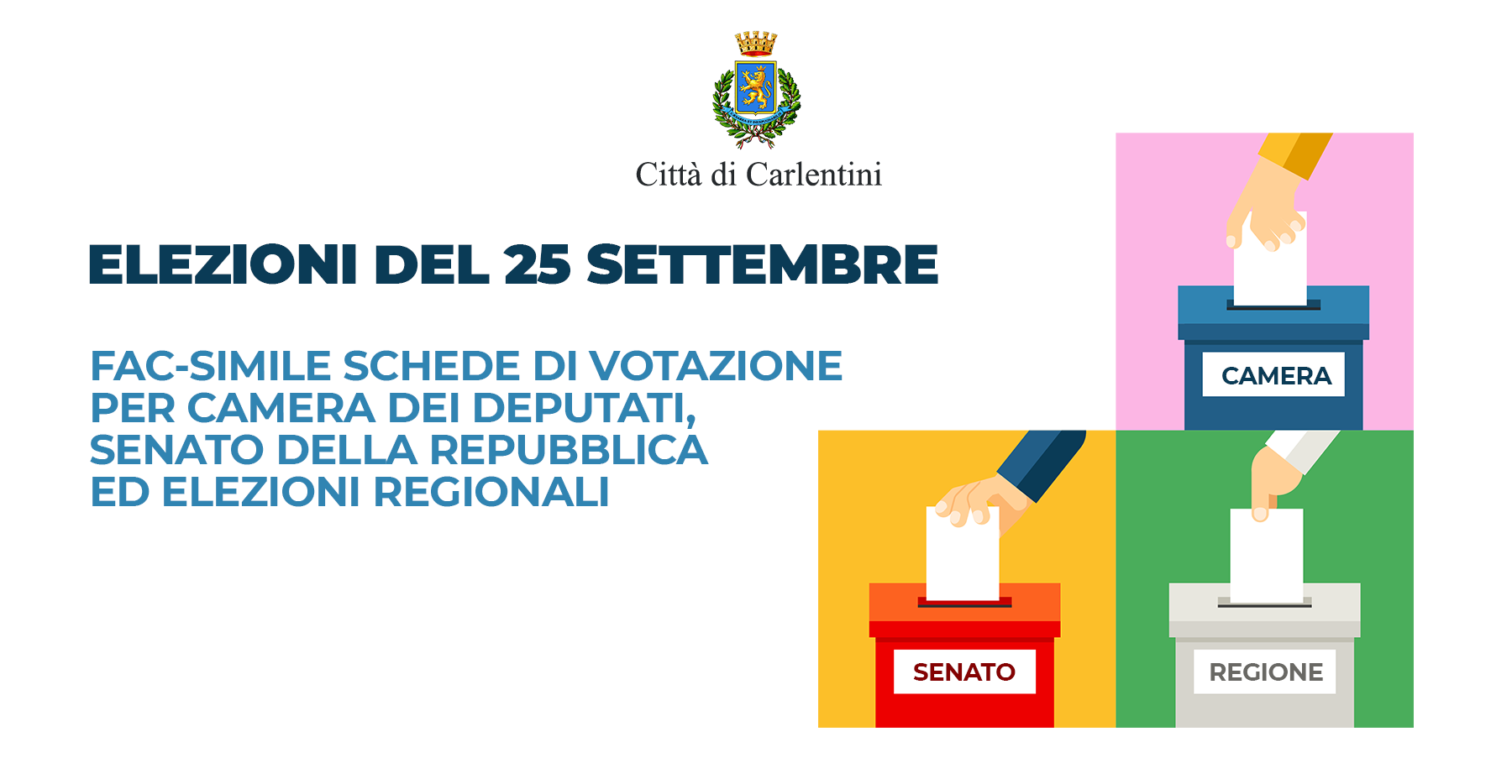 Elezioni Nazionali e Regionali del 25 settembre: Fac-simile delle schede di votazione