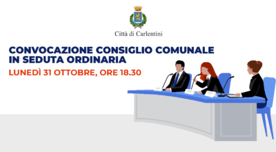 Consiglio Comunale: convocazione per lunedì 31 ottobre, ore 18.30