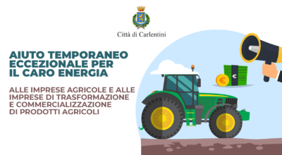 Caro energia: aiuto temporaneo eccezionale alle imprese agricole e di trasformazione/commercializzazione di prodotti agricoli