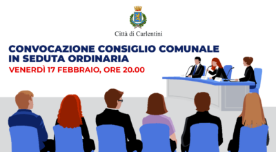 Consiglio Comunale: convocazione in seduta ordinaria per venerdì 17 febbraio, ore 20.00