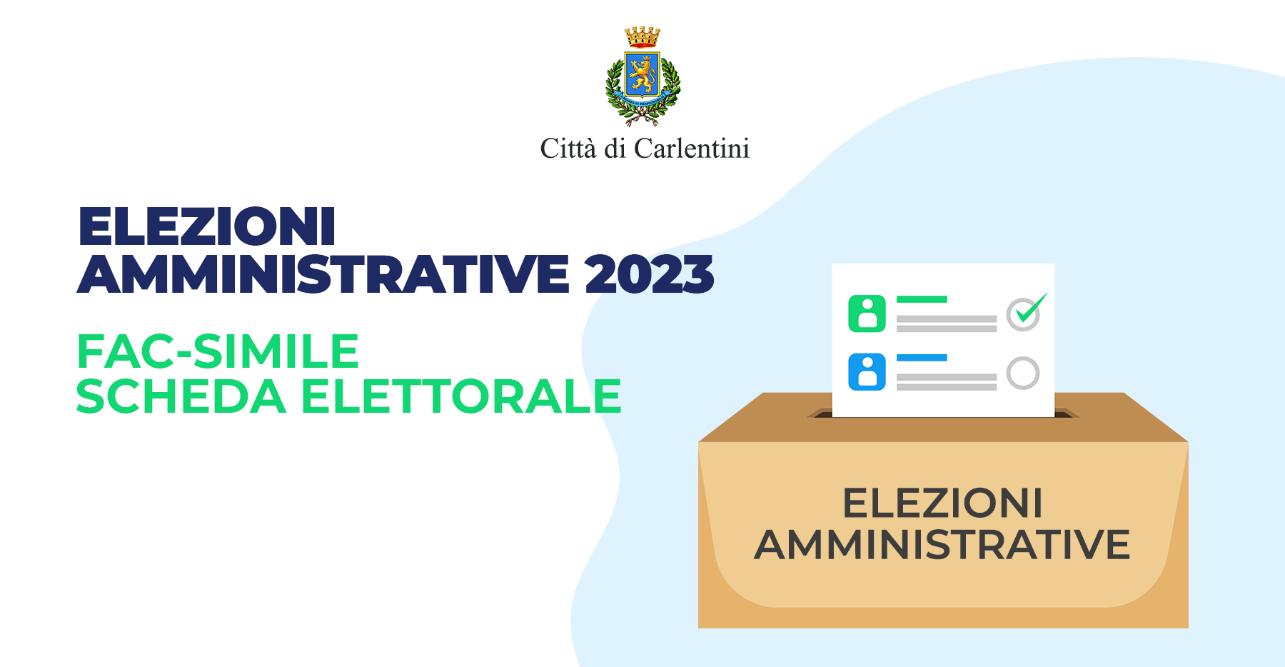 Elezioni Amministrative 2023: fac-simile scheda elettorale