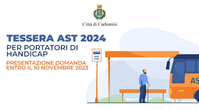 Tessera di libera circolazione A.S.T. per portatori di handicap, anno 2024: presentazione domanda entro il 10 novembre 2023
