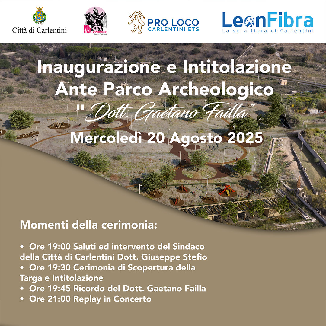 Inaugurazione Ante Parco Gaetano Failla
